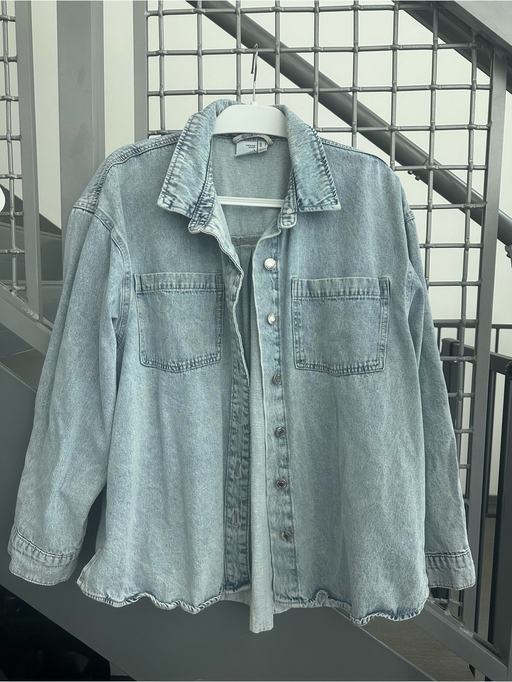 NWOT Vero Moda Light Blue Denim Button-Up Jacket Size L